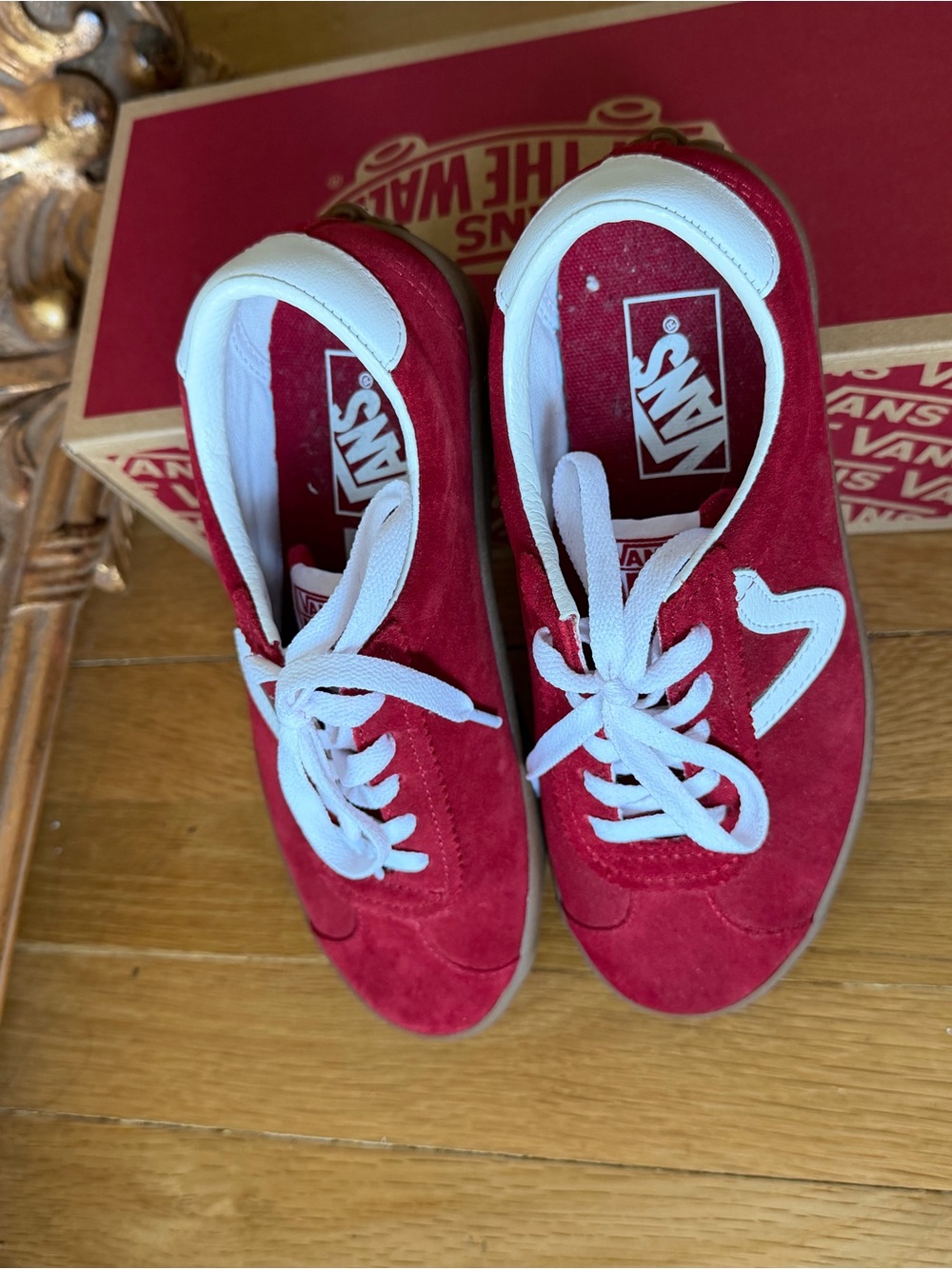 Burgundy Low Sport Suede Vans Sneakers - Picture 8 of 10